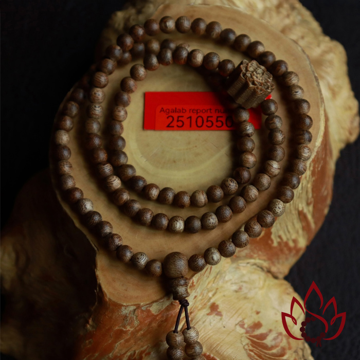 Vòng Trầm Hương 108 Hạt | 5 Ly | Trầm Tốc Kiến Tự Nhiên Lâu Năm